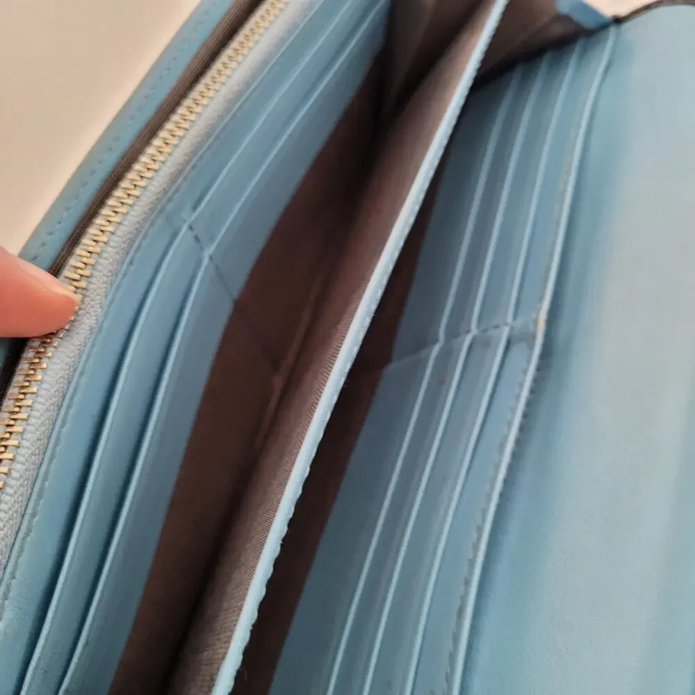 Paul Smith Love Letter Cow Leather Wallet Black Blue Boho Designer Large Envelop